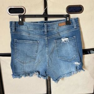 Denim Blue Distressed Women's Shorts